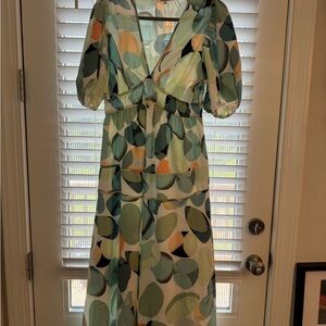 Elegant Multicolor Wrap Dress